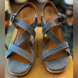 Lucky Brand Denim Crisscross Sandals, 
2 pairs - 8.5, 9.5